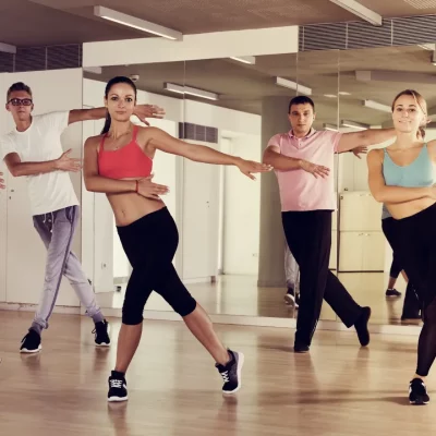 people dancing in a studio