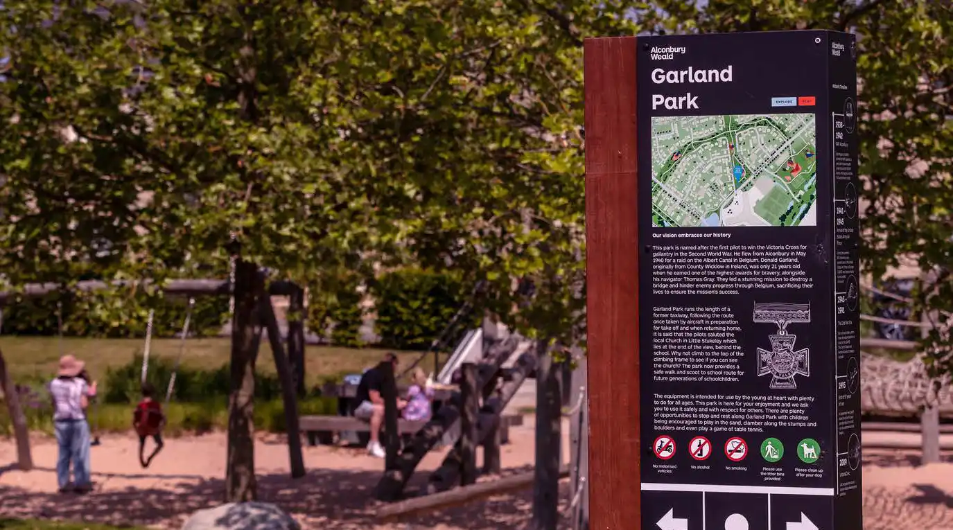 Garland Park signage
