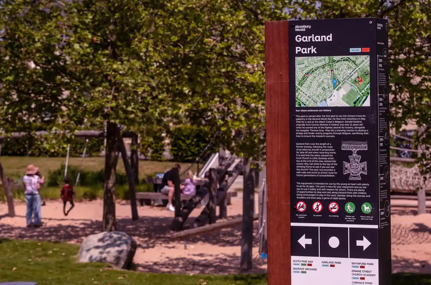 Garland Park signage